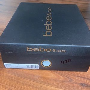 Bebe black and gold heels! Size 8. In original box.